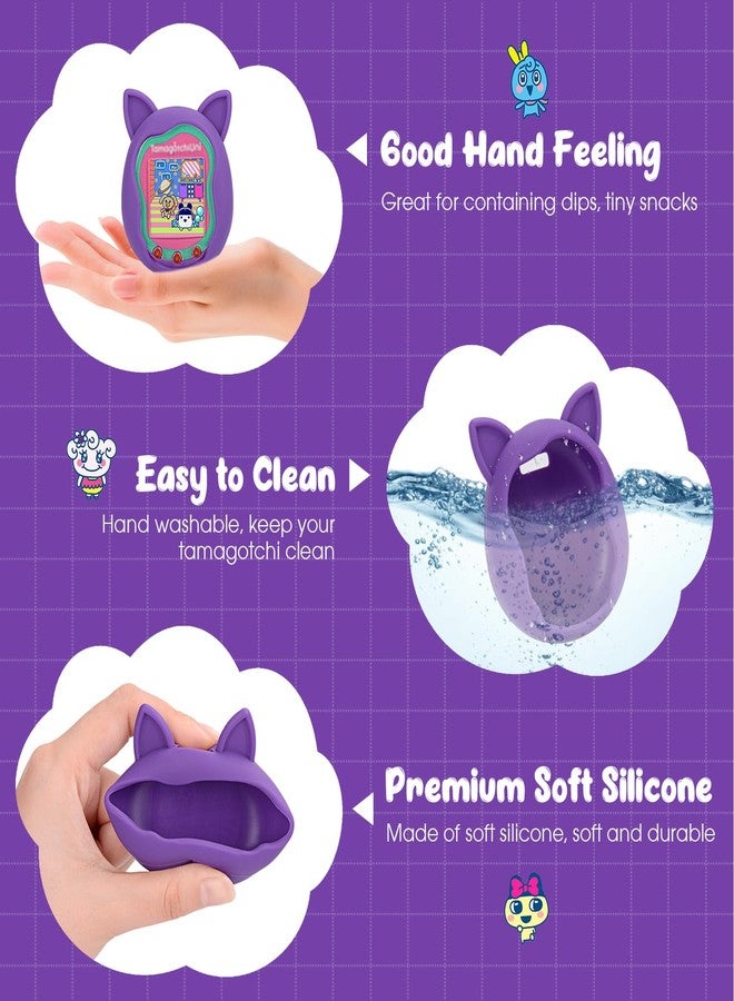 Winceed Case for Tamagotchi Uni, Silicone Cover for Tamagotchi Uni Protector Skin with Lanyard (Purple) - Image 4